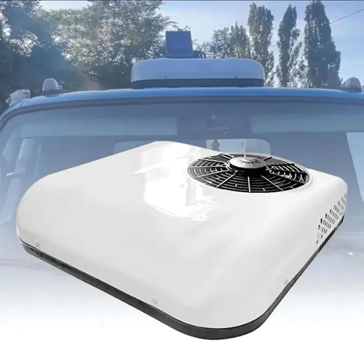 Condizionatore White-12V, 12 V, bianco, Tutto in Uno per Camper E Roulotte White-12V, Condizionatore d'Aria per Camper Ultra Silenzioso, unità da