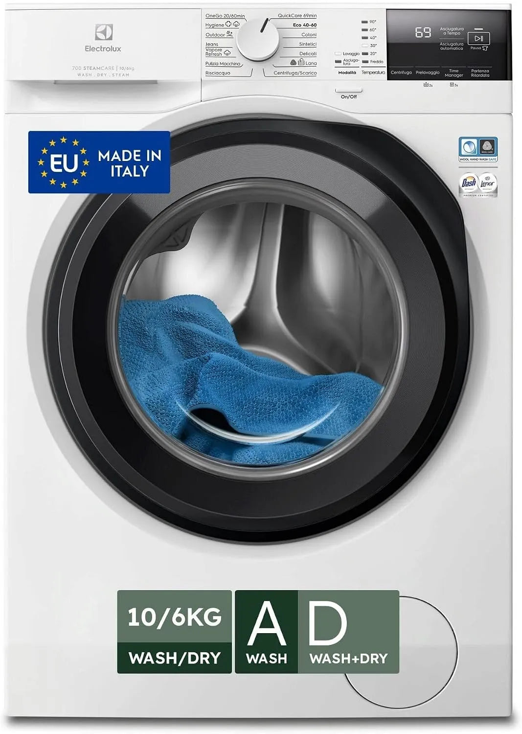 Electrolux Serie 700 EW7W2106G Lavasciuga, 6 kg, lavatrice, asciugatrice, Electrolux EW7W2106G Lavasciuga Carica Frontale 10