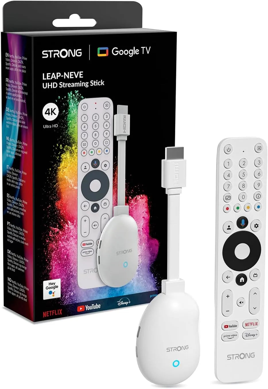 Google Smart TV, televisore, 4K UHD, HDMI, Wi-Fi, Android OS, bianco, Dolby Vision-Atmos, STRONG
