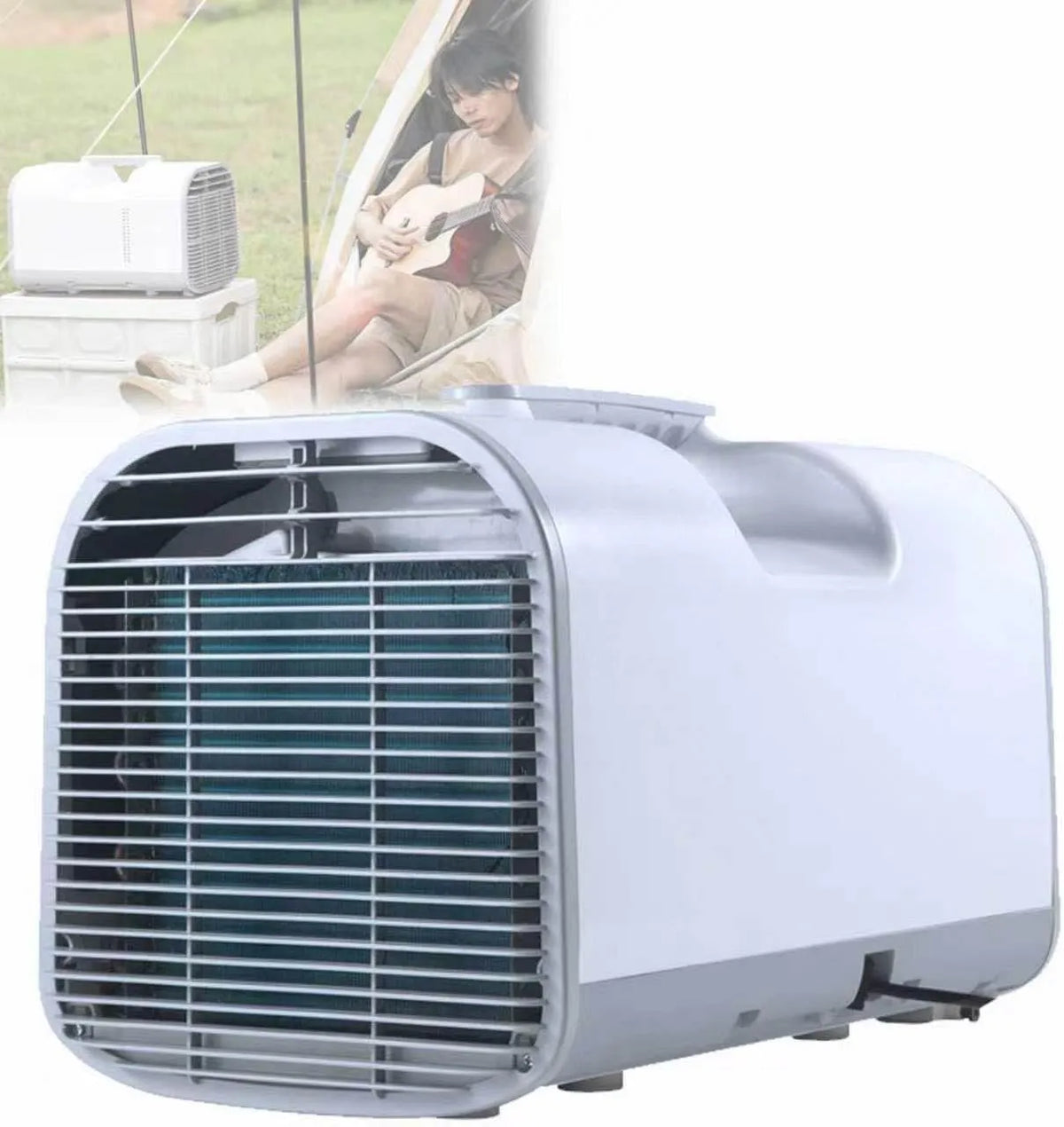 Prodotto Mini Climatizzatore da, Climatizzatore Portatile, Campeggio, Compatto con Display e Kit Finestr, Raffrescatore 3 in 1 per Tenda, Camper e