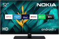 Nokia HNA32GV210 Smart TV, 32 pollici, televisore, HDR, triplo tuner DVB-T2, S2, Wi-Fi, Android OS, HD LED Televisori, 108 cm, WLAN, Netflix, YouTube