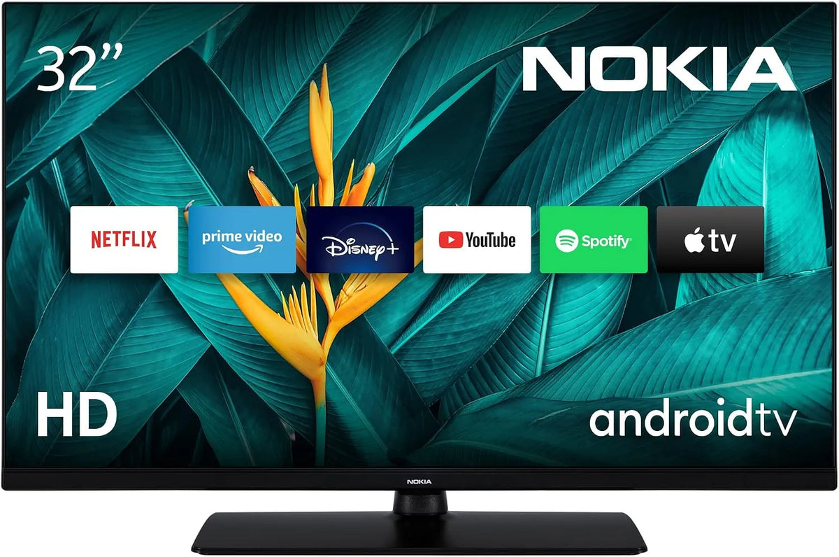 Nokia HNA32GV210 Smart TV, 32 pollici, televisore, HDR, triplo tuner DVB-T2, S2, Wi-Fi, Android OS, HD LED Televisori, 108 cm, WLAN, Netflix, YouTube