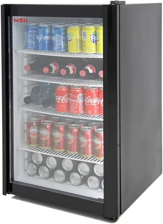 Frigorifero, 120 L, professionale, vetro, MBH, MBH - Frigorifero espositore professionale 120 litri con porta in vetro per alberghi Frigorifero