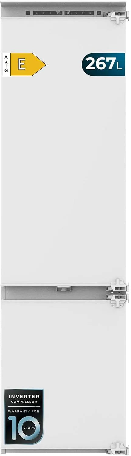 Cecotec Bolero CoolMarket Combinato Frigorifero combinato, 267 L, classe energetica E, No Frost, Inverter, frigo con congelatore, Full LED Wall, 193