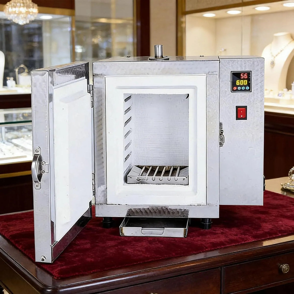 Forno elettrico, 1500 W, industriale, Forno da Laboratorio Ad Alta Temperatura da 800°C, Forno per Ceramica