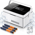 Frigorifero portatile, 2 zone di temperatura, trasporto di insulina e farmaci, mini frigo portatile, con controllo intelligente della temperatura e 2
