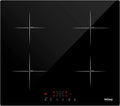 Forno elettrico, 60 cm, 4 fuochi, 6800 W, Boost, timer, nero, forno a induzione con 4 piastre