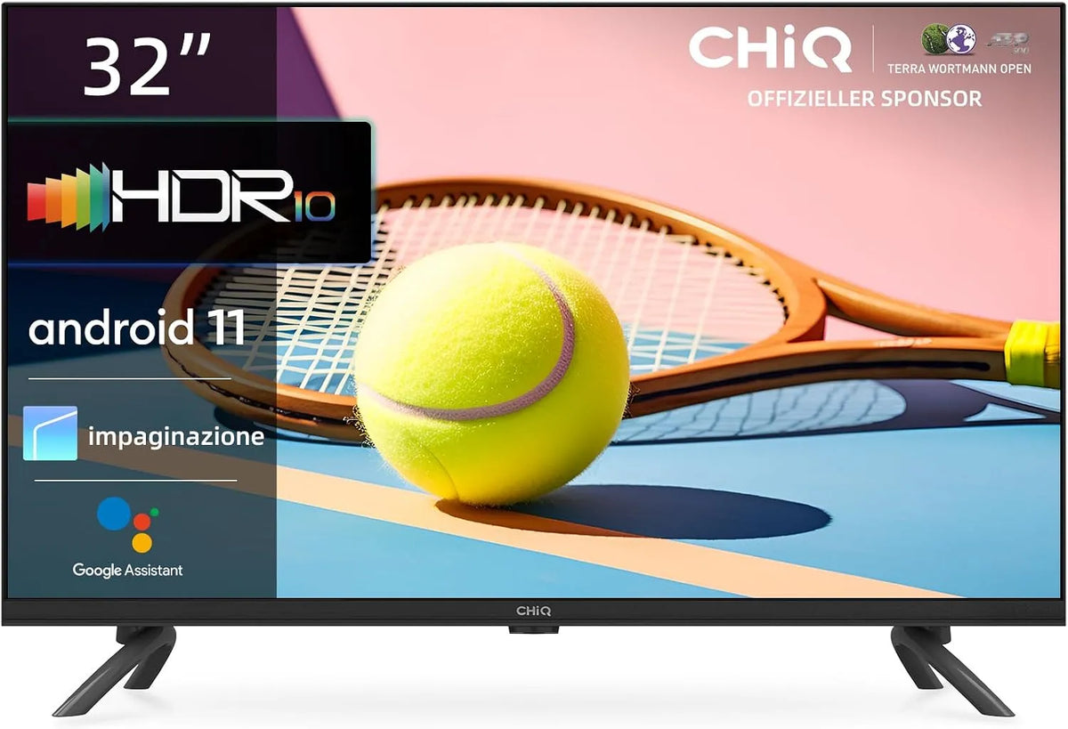 Google L32G7L 720p Smart TV, 32 pollici, televisore, HDR, triplo tuner DVB-T2, S2, audio Dolby, HDMI, USB, Wi-Fi, Bluetooth, Android OS, nero